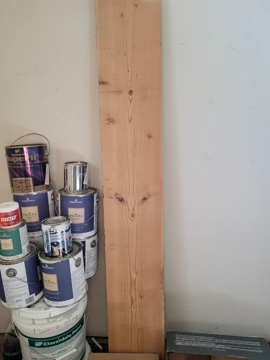 3 x 8 natural wood plank w deer/wolf face. - photo 2