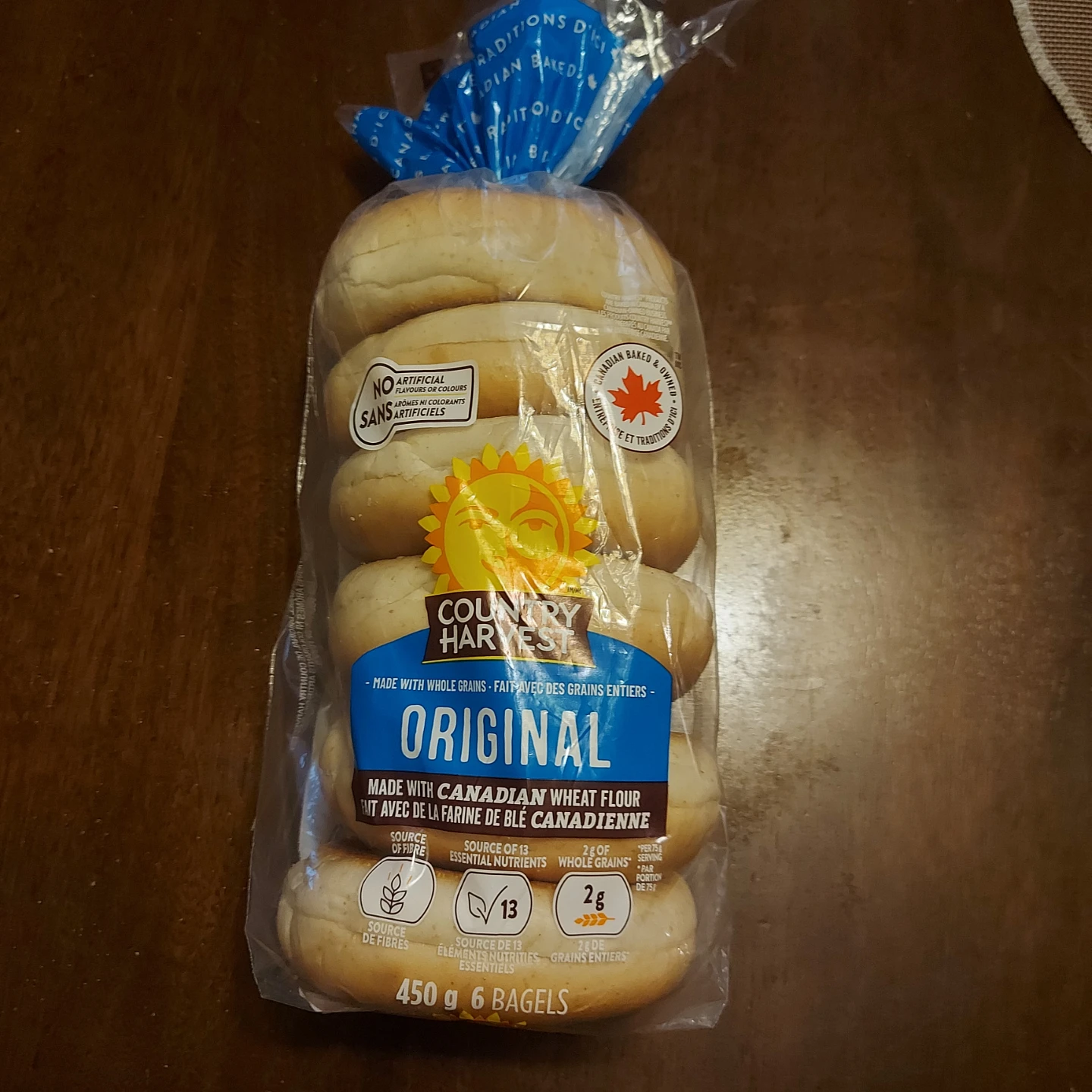 FREE - Country Harvest Original Bagels, 6 Pack