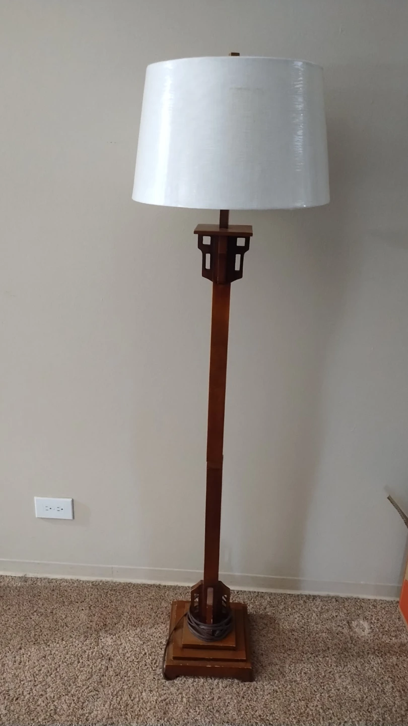 Mission Style Wooden Floor Lamp