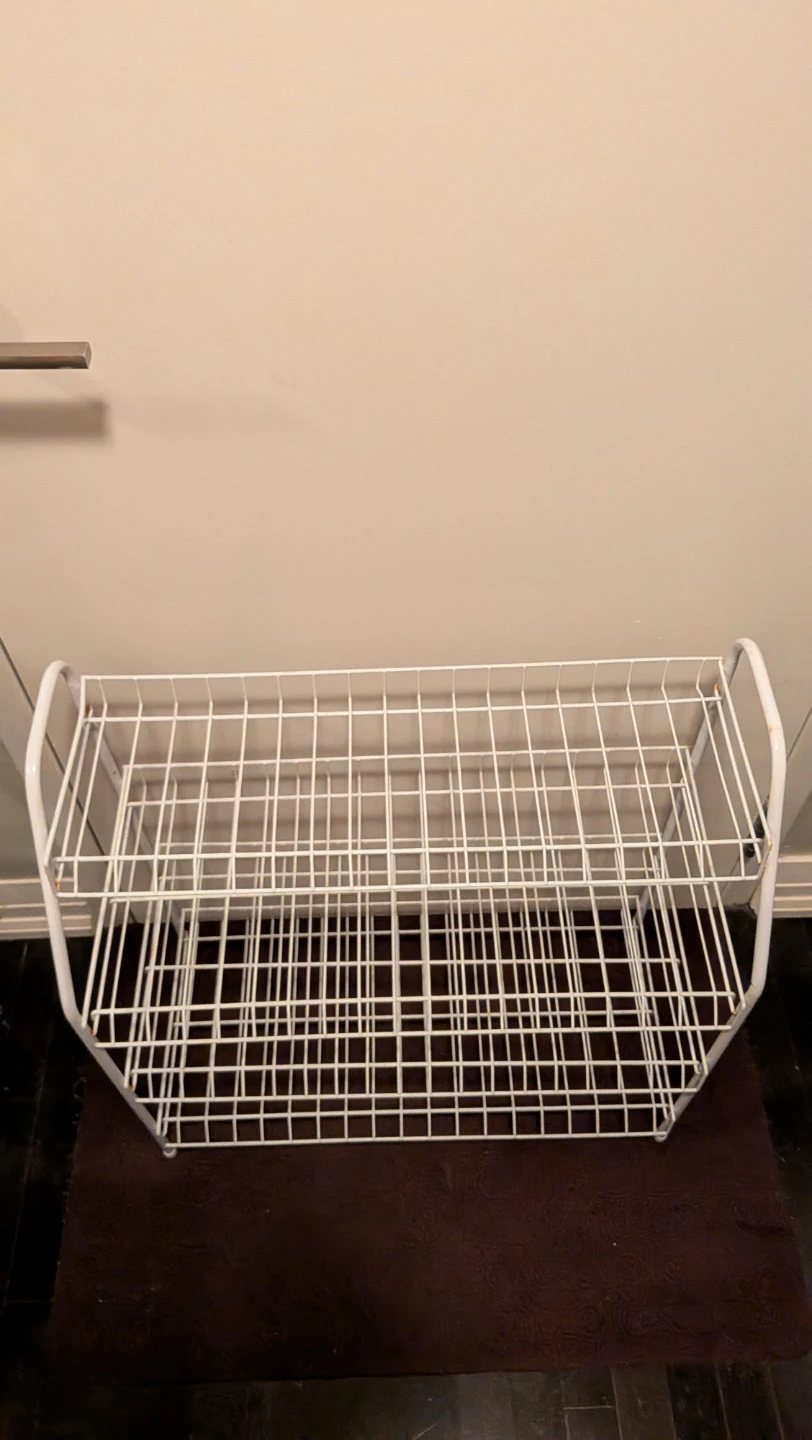 White 3-Tier Wire Shoe Rack - photo 3