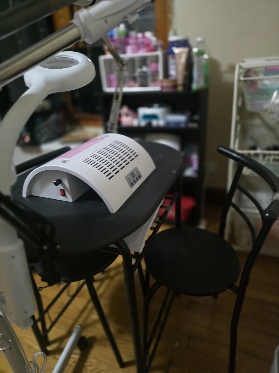 Black Manicure Table with Matching Chair - photo 4