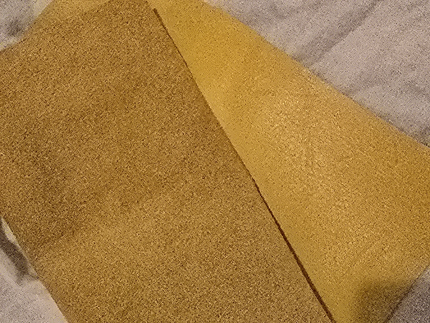 Yellow Suede Leather Piece  7x11in - photo 3