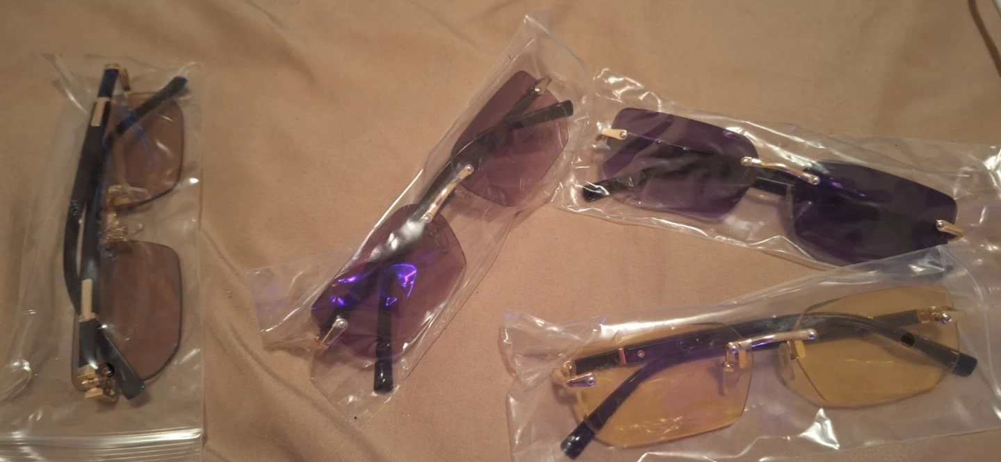 Rimless Rectangular Sunglasses - Multiple Colours - photo 4