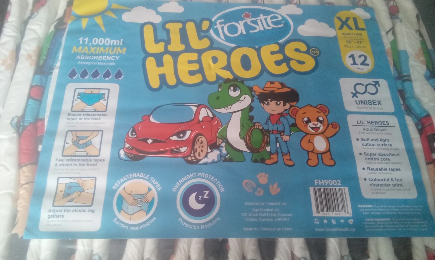 Lil' Heroes Lil' forsite XL Adult Diapers 12 Pack