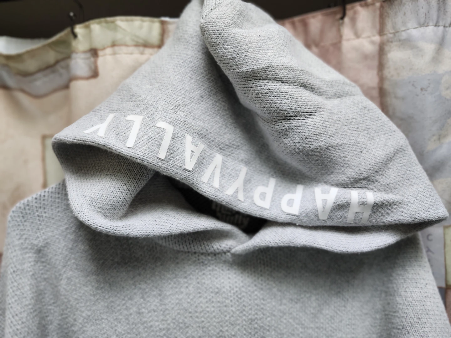 Grey "Happy Vally" Knit Hoodie - photo 4