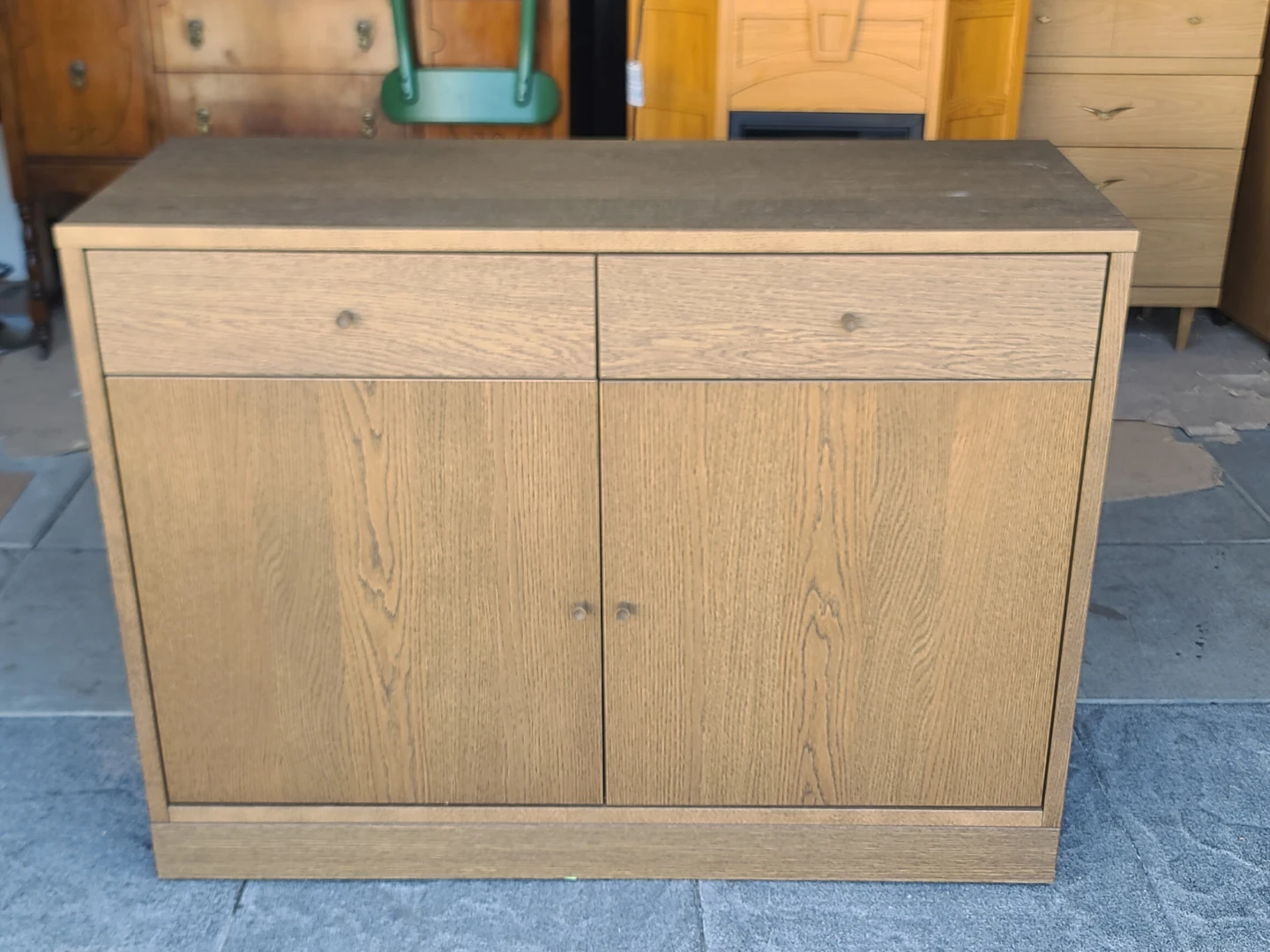 IKEA TONSTAD Oak Veneer Sideboard – 2 Drawers & 2 Doors