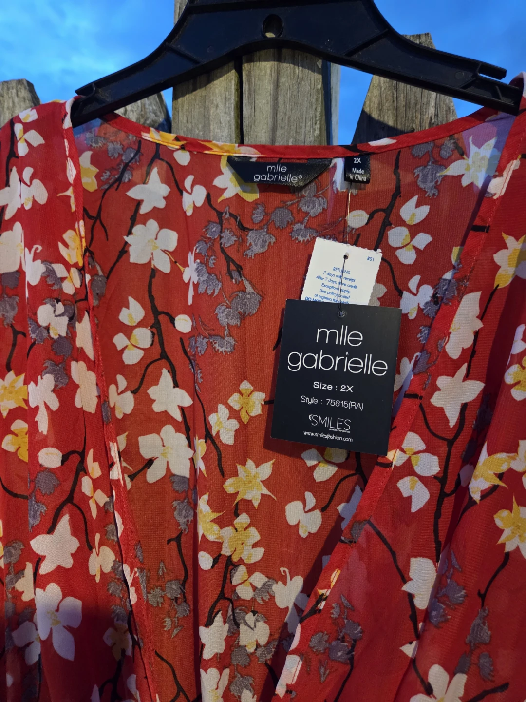 Mlle Gabrielle Red Floral Dress - photo 3