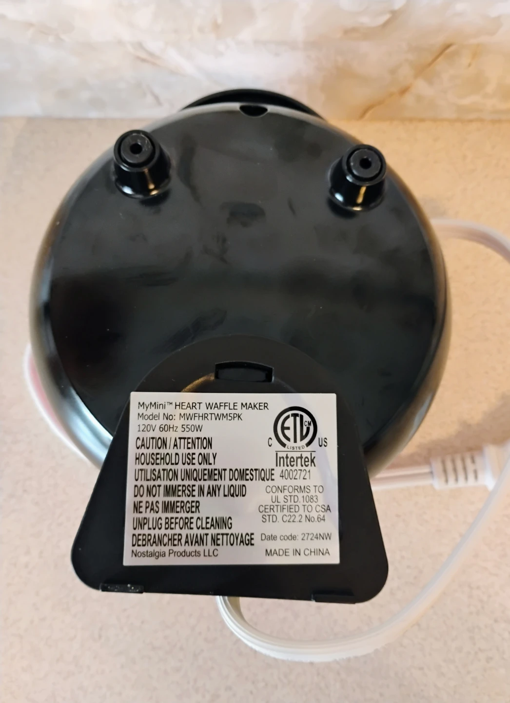 “MY MINI” PINK HEART-SHAPPED WAFFLE MAKER - photo 4