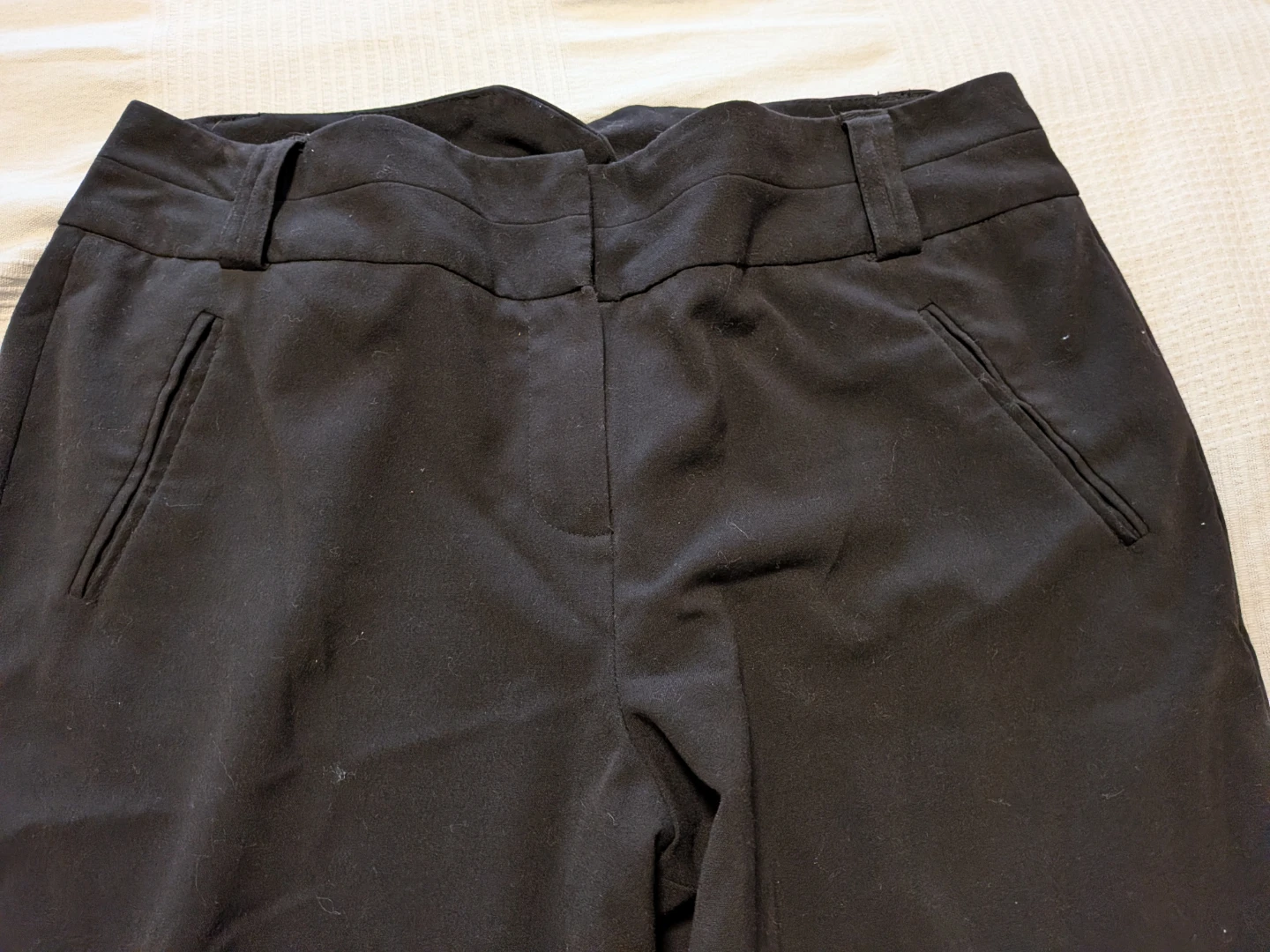 Larry Levine Black Stretch Pants Size 14🏈 - photo 4