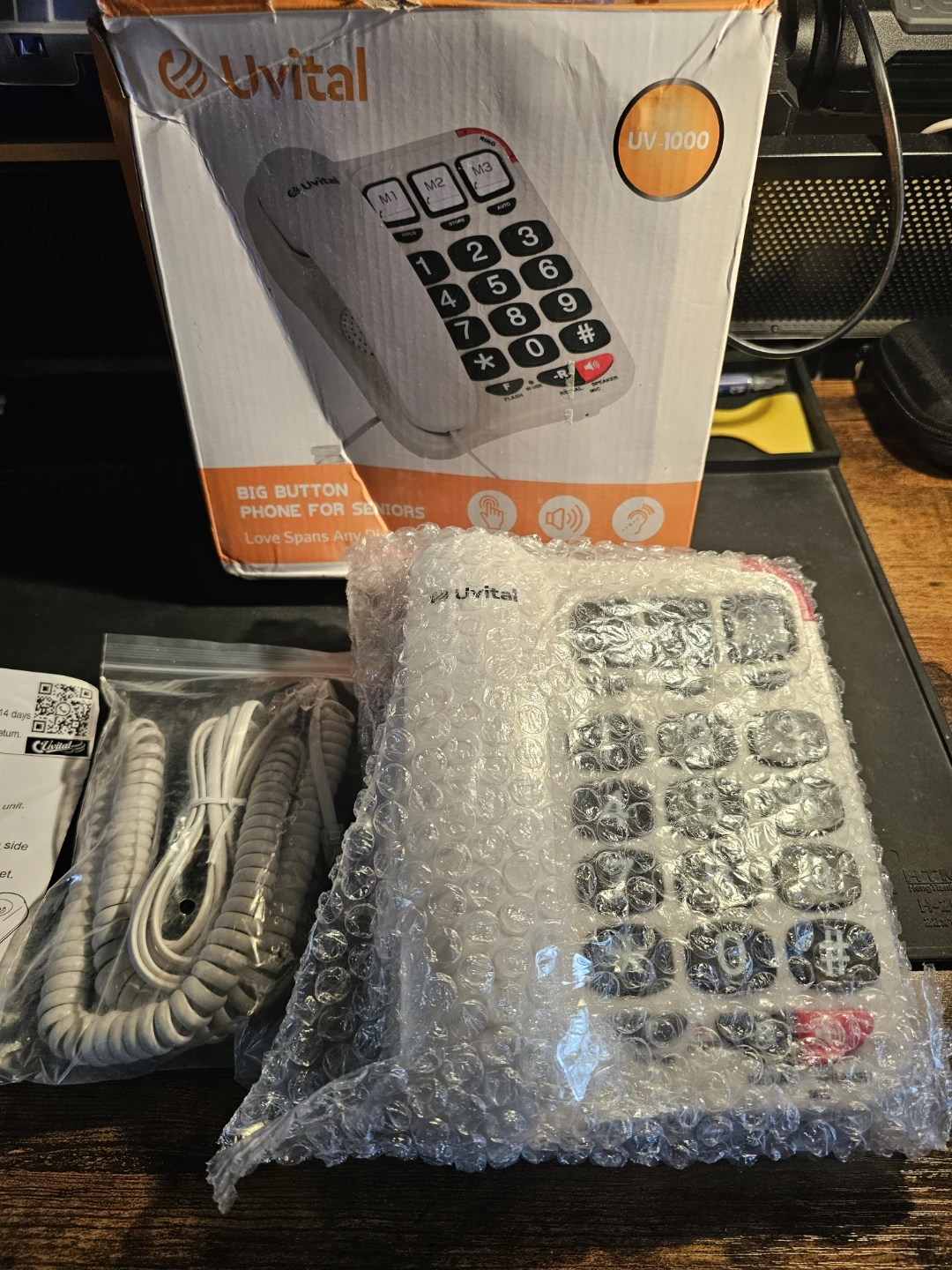 Uvital UV-1000 Big Button Landline Phone - photo 3