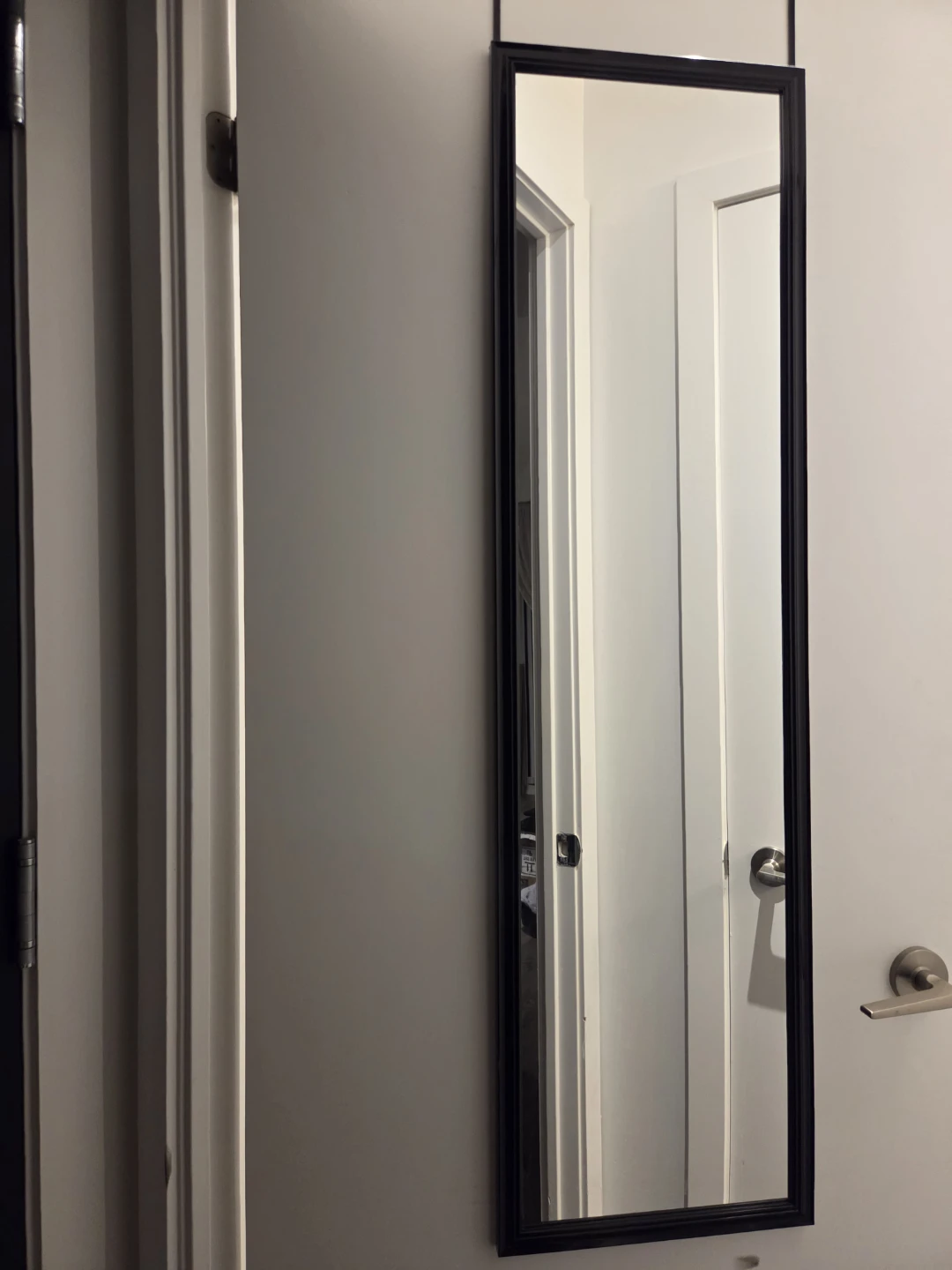 Black Over-the-Door Mirror