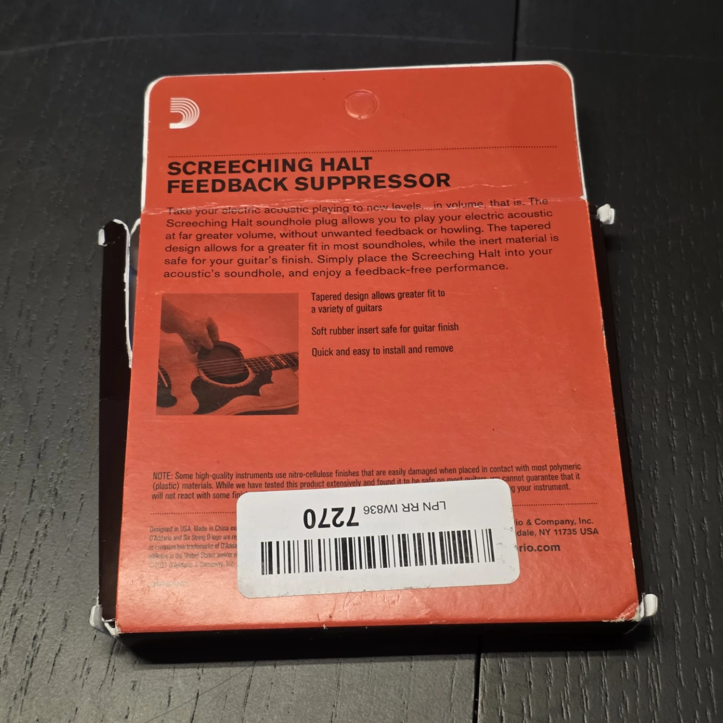 D'Addario Screeching Halt Feedback Suppressor - photo 2