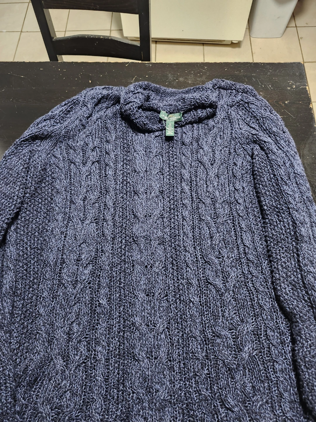 Lauren Ralph Lauren Navy Cable Knit Sweater