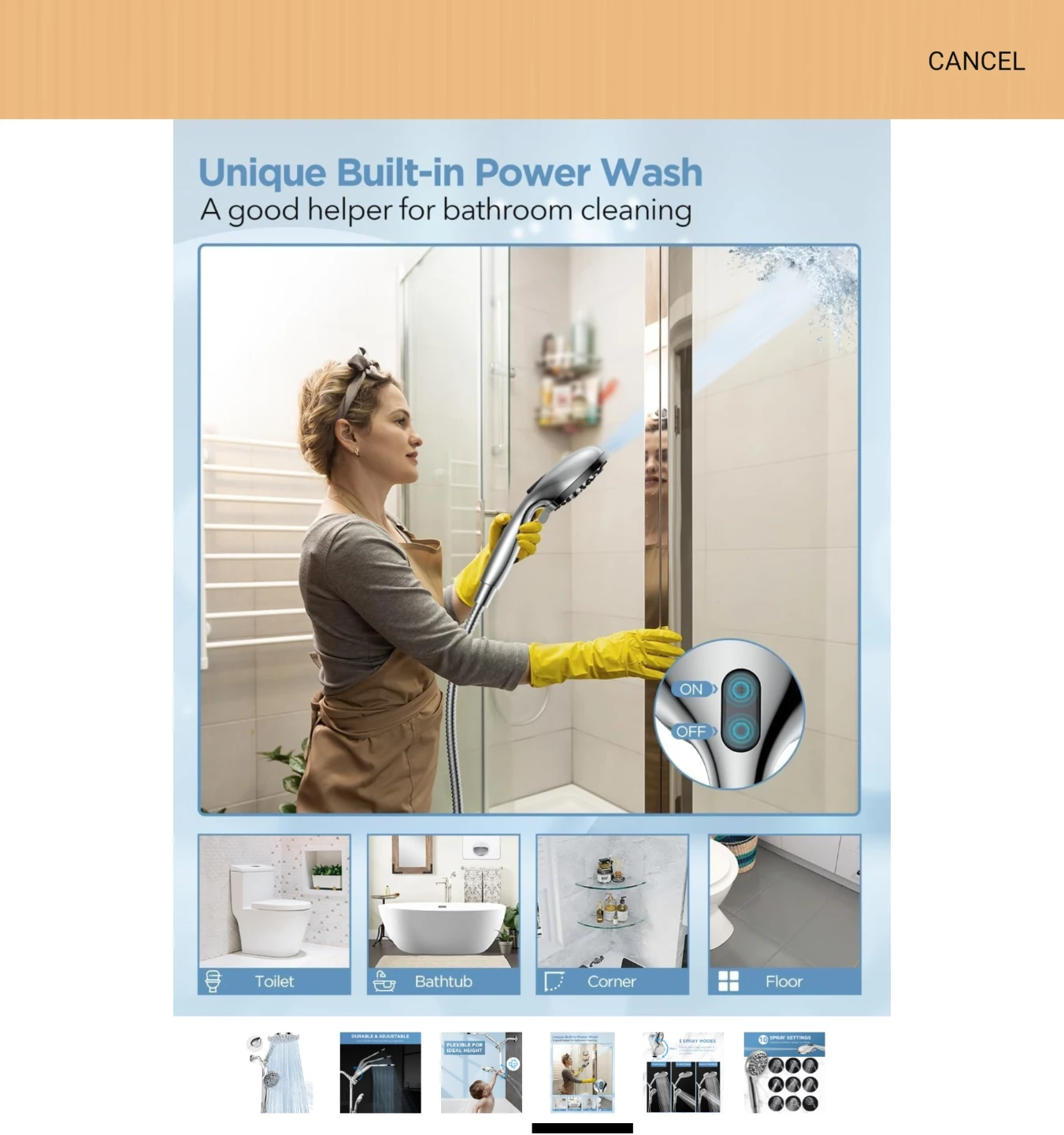 Dual Shower Head System with Power Wash - photo 4