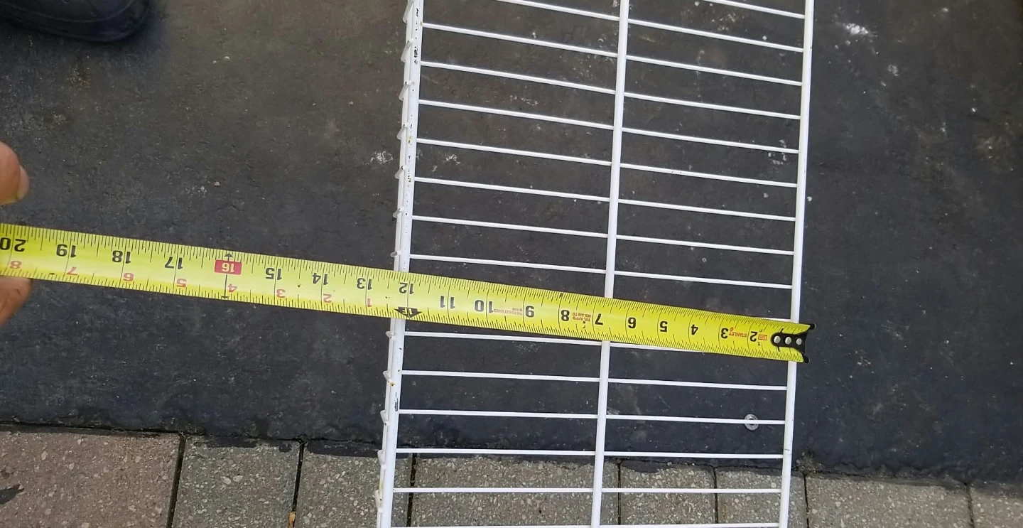 White wire shelving rack, 12ft long - photo 2