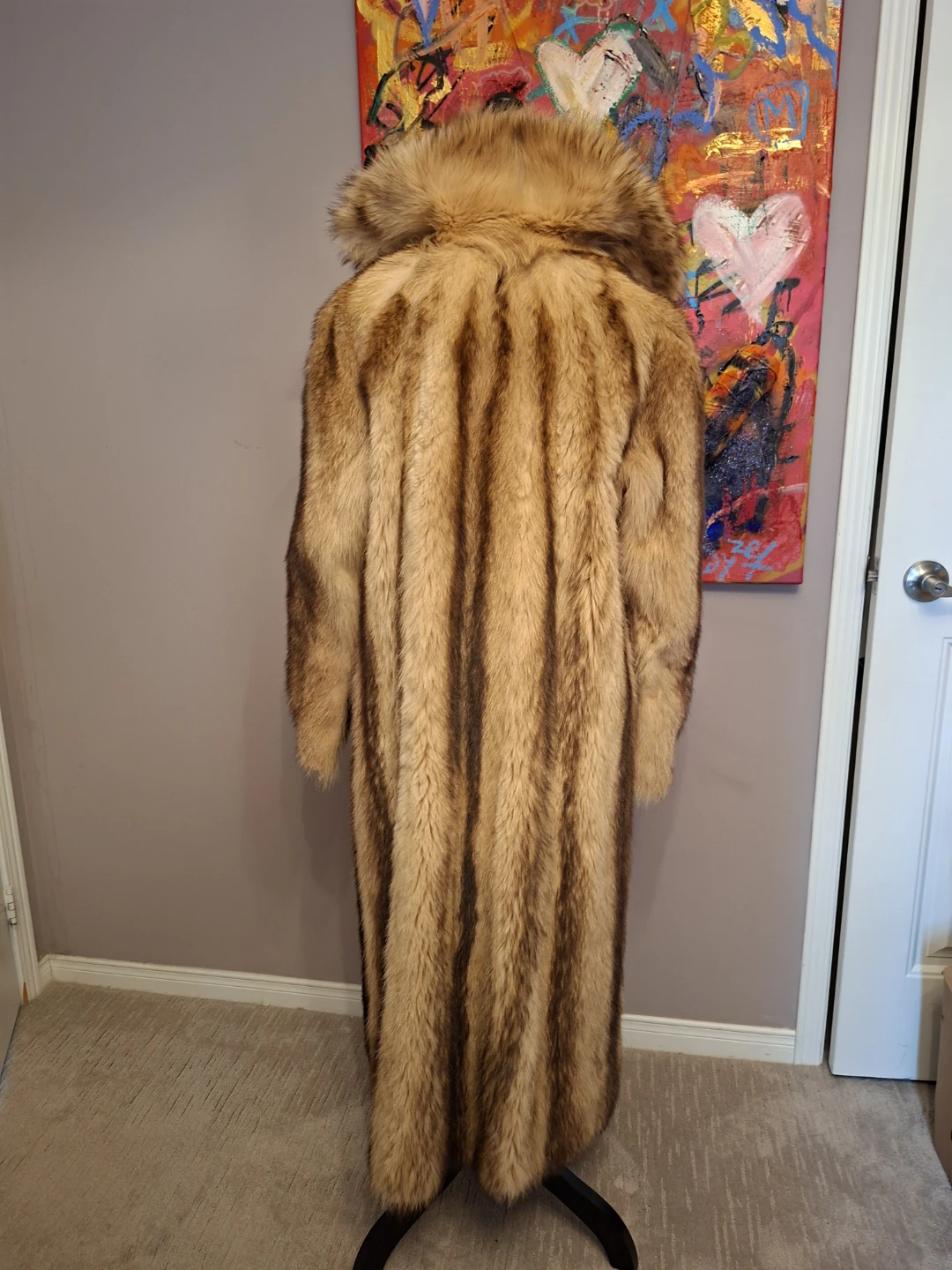 Vintage Raccoon Coat Large - photo 5