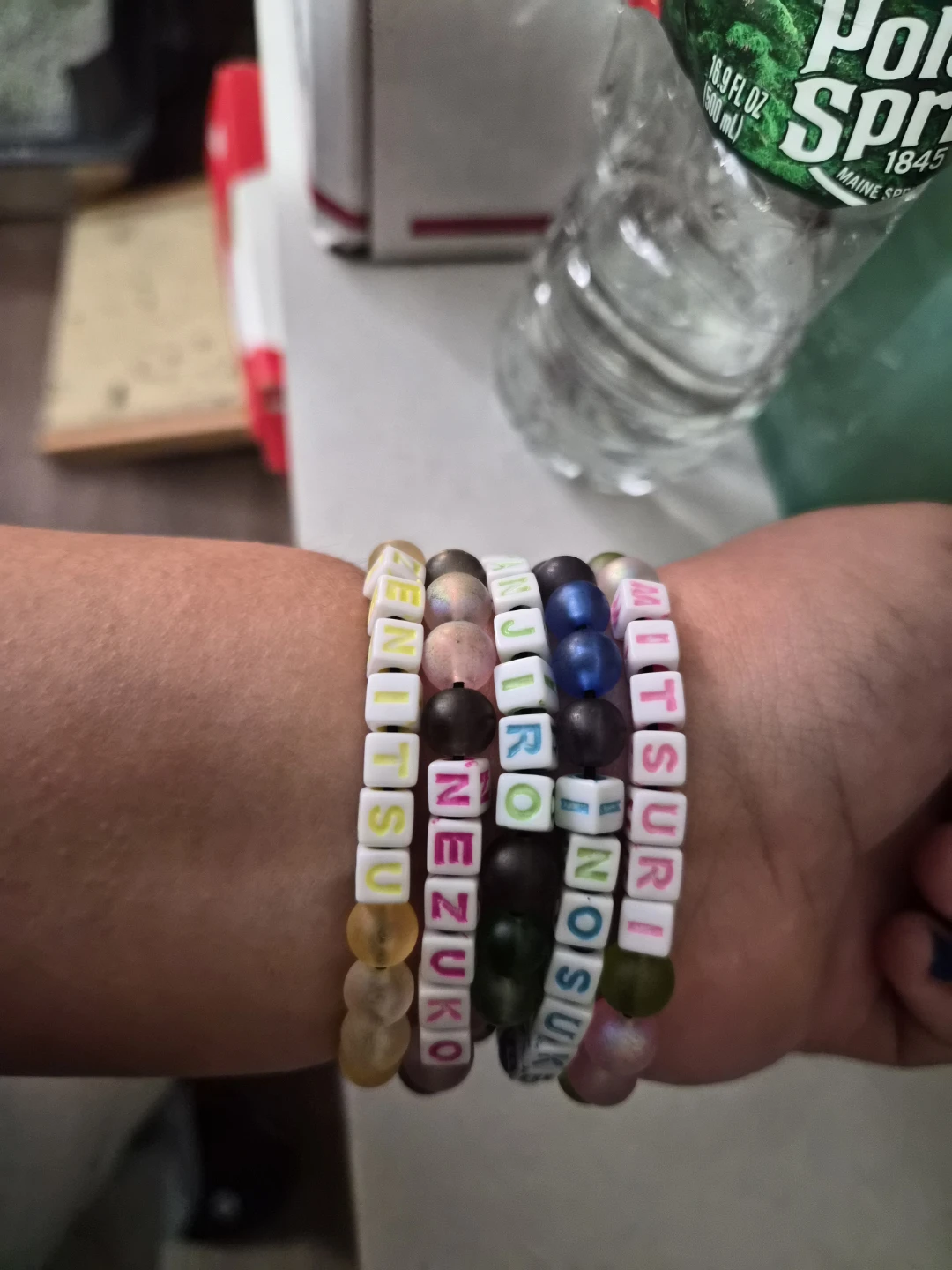 Set of 5 Demon Slayer Character Beaded Bracelets - photo 3