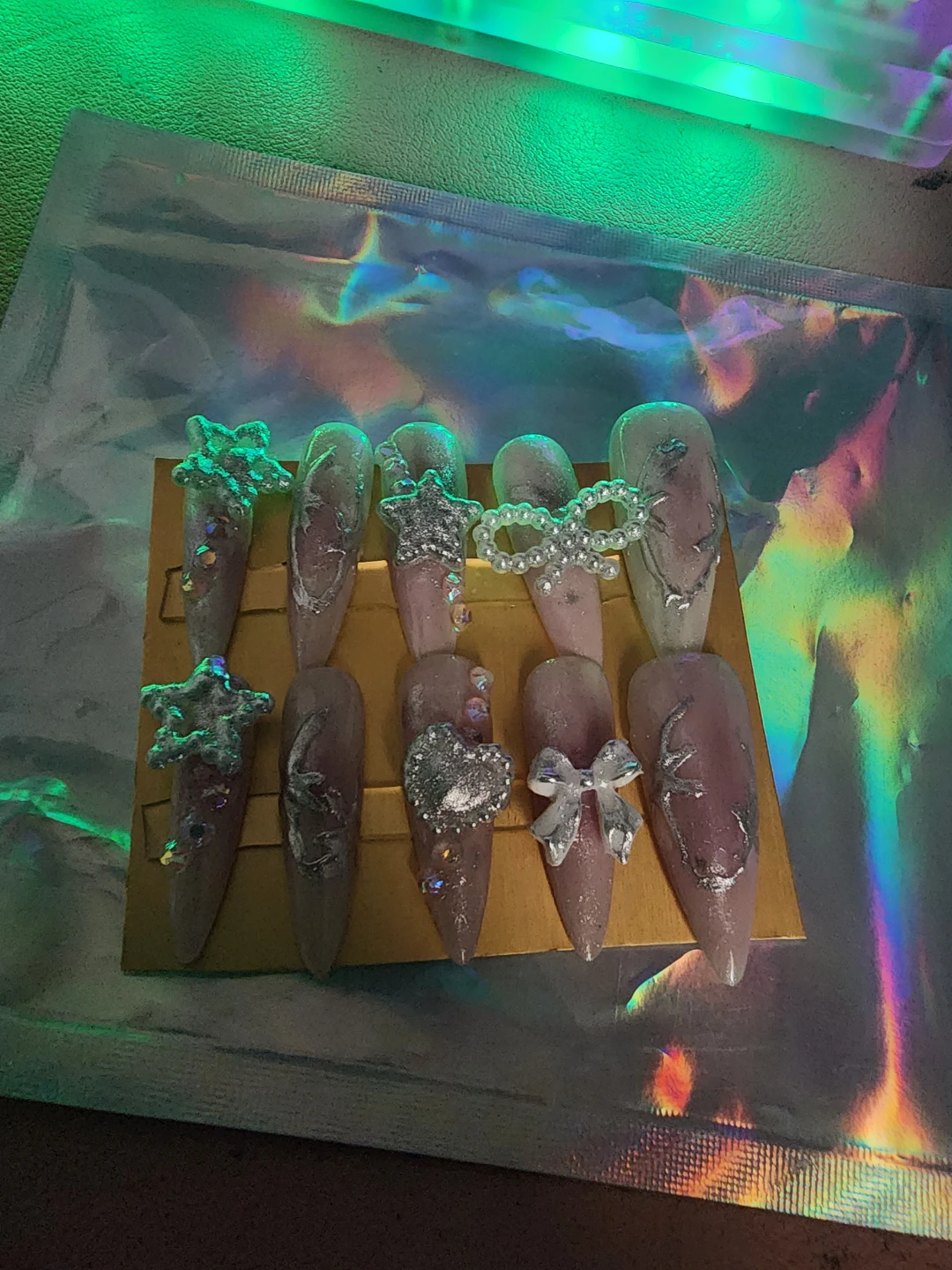 Handmade Press-on Nails Size xs - photo 2