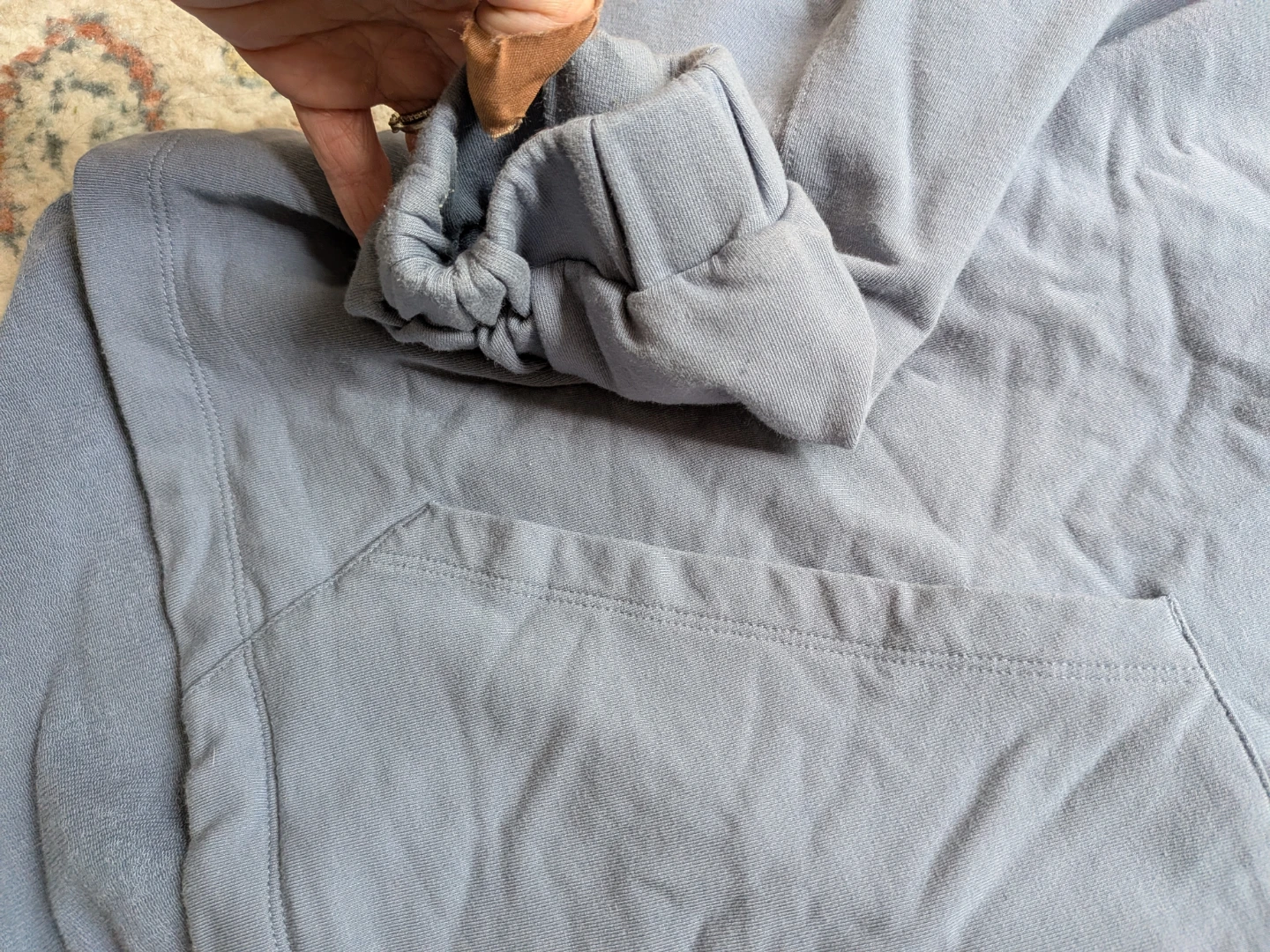 Knix Blue 1/4 zip Hoodie sweater - photo 3