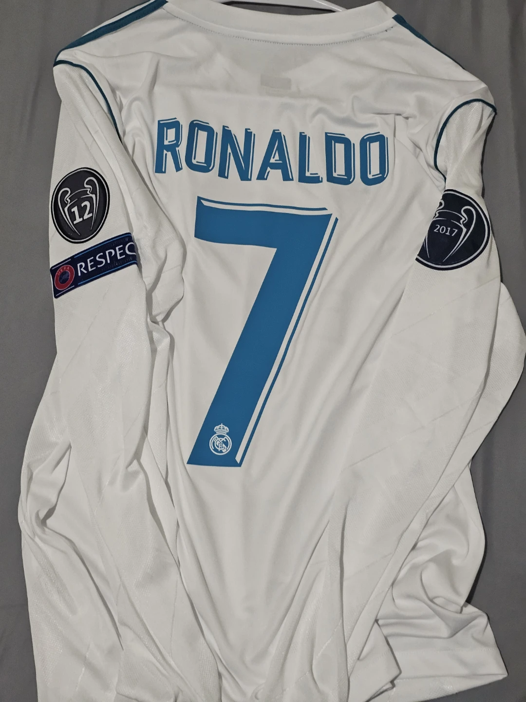 Real Madrid ronaldo ucl PLAYER VERSION Long M size