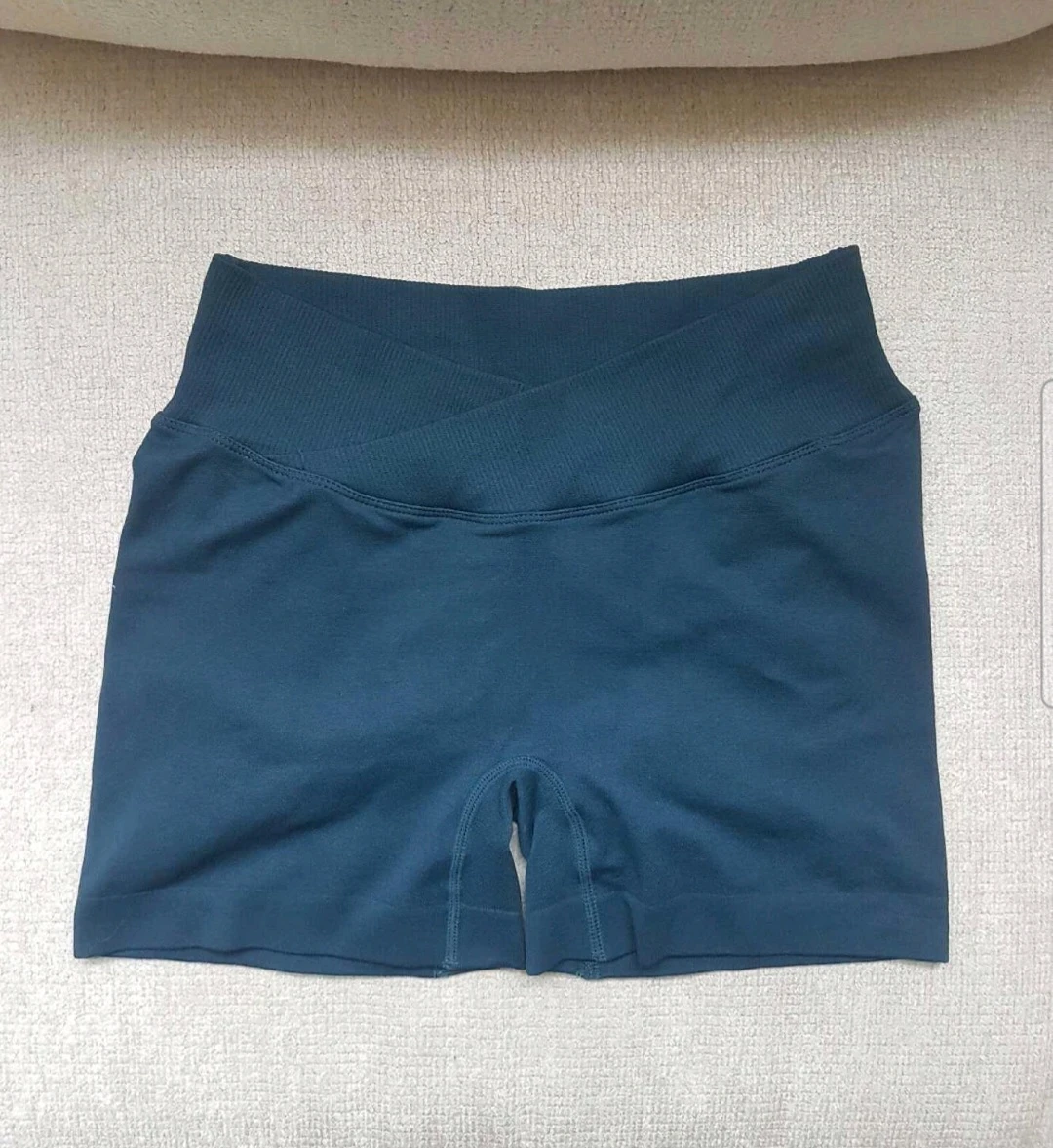 New Dark Green Scrunch Shorts