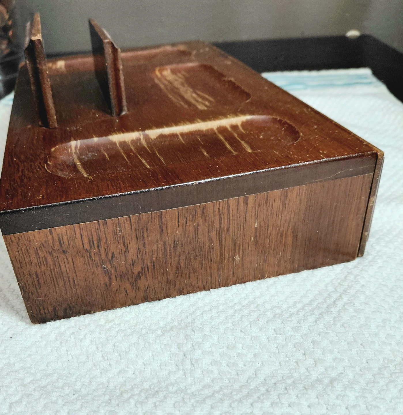 Vintage Wooden Desk Organizer with Drawer - photo 5