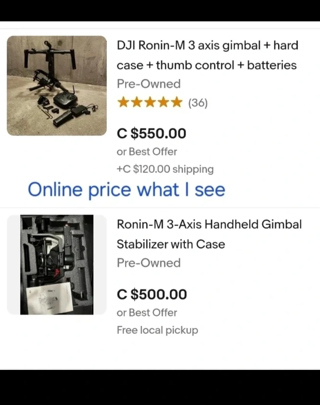 DJI Ronin-M Gimbal Stabilizer