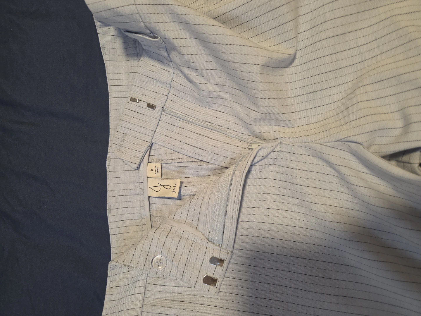 Joie Light Blue Pinstripe Trousers - photo 5