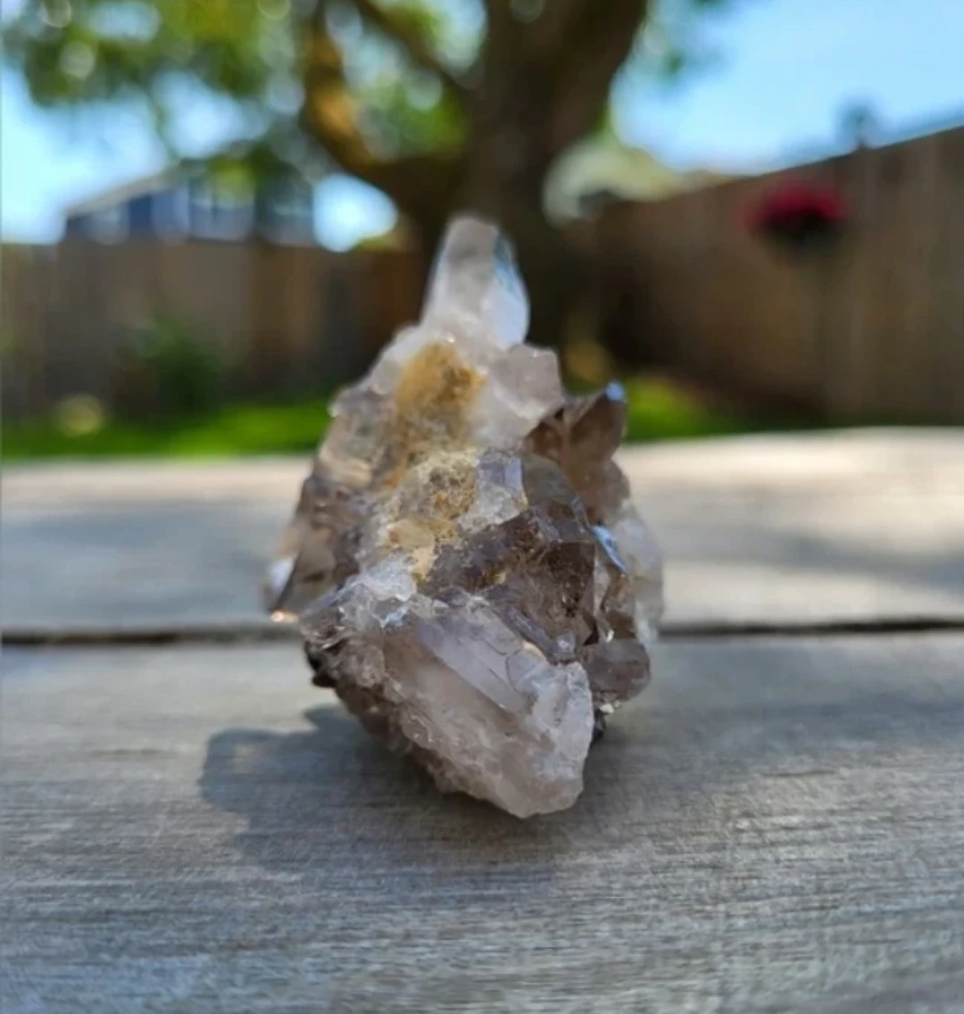 Smoky Quartz Crystal Cluster 🏈 - photo 4