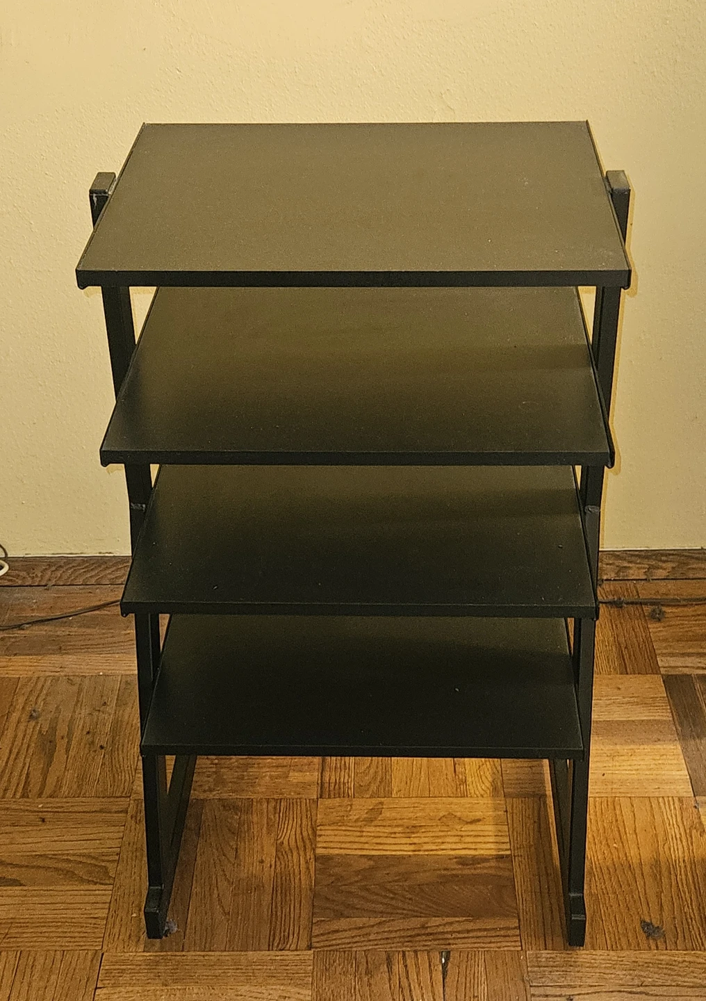 Black 4-Tier Storage Shelf Stand