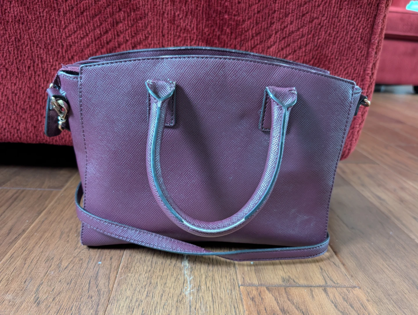 GUESS Maroon Satchel Handbag - photo 2