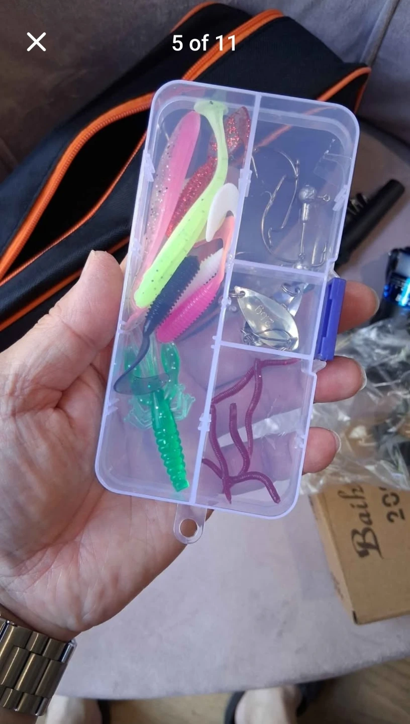 Fishing rod Reel Lures Hooks complete set - photo 4