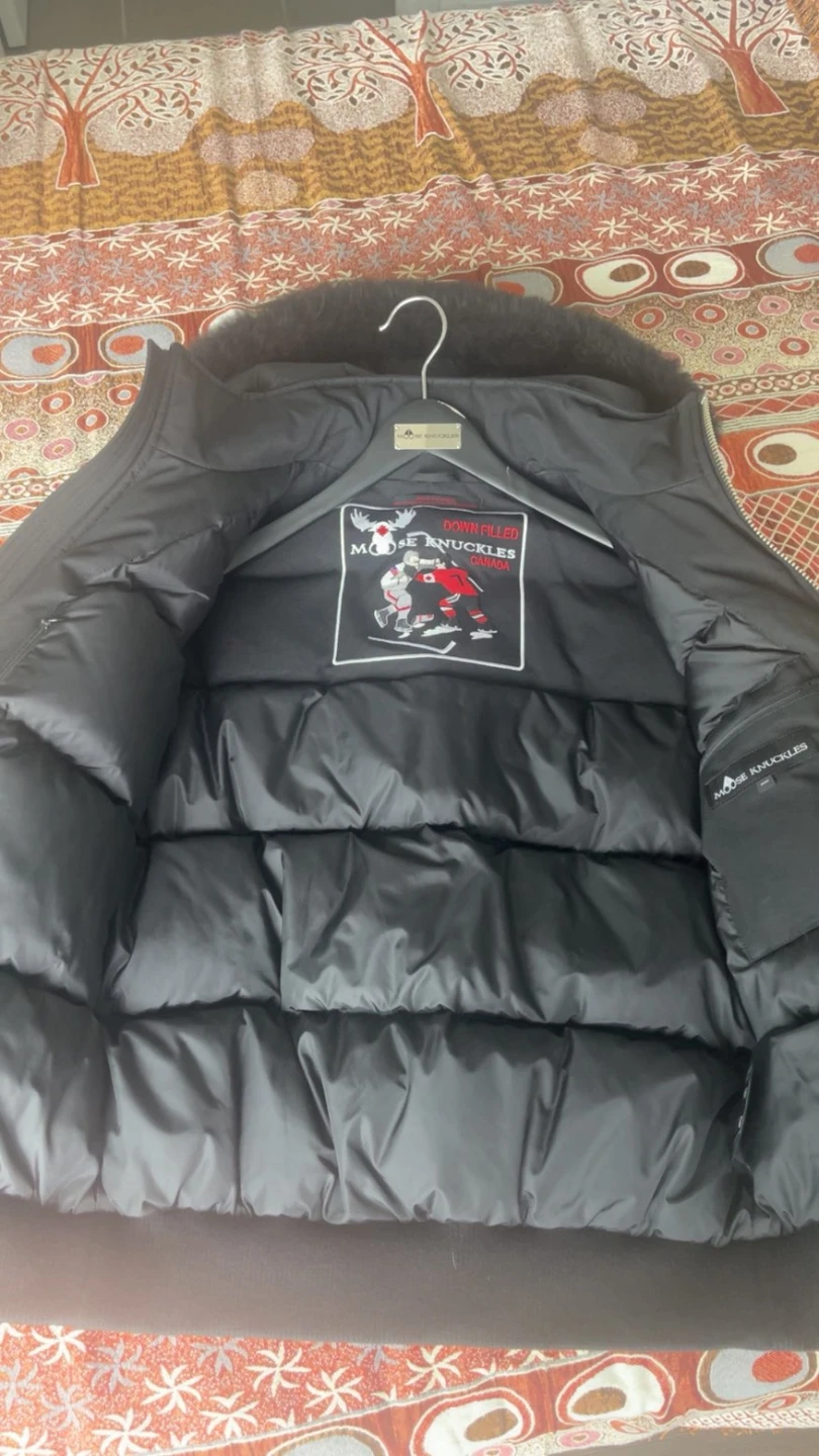Moose Knuckles Down-Filled Bomber Jacket