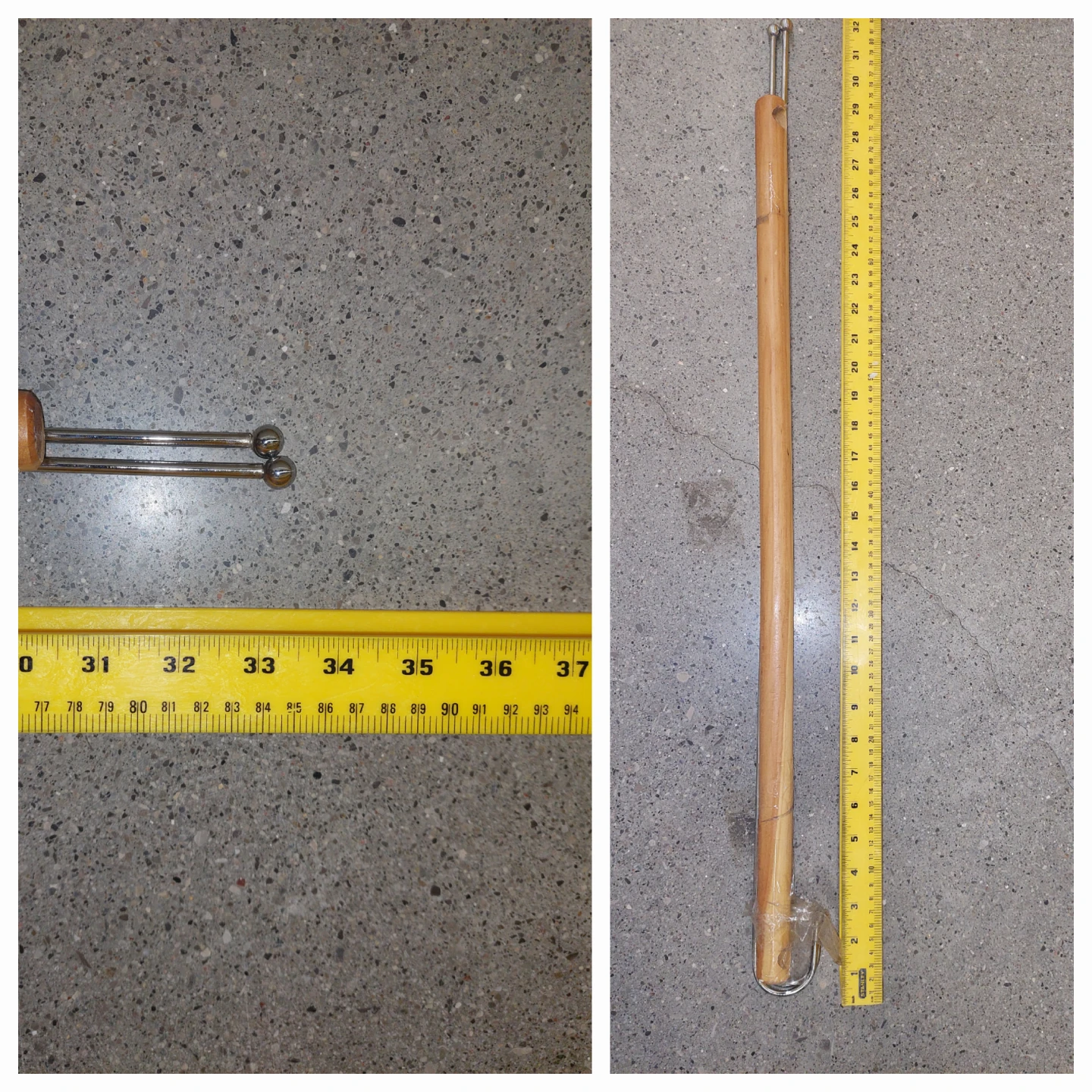 Hanging Wood and Crome Rod