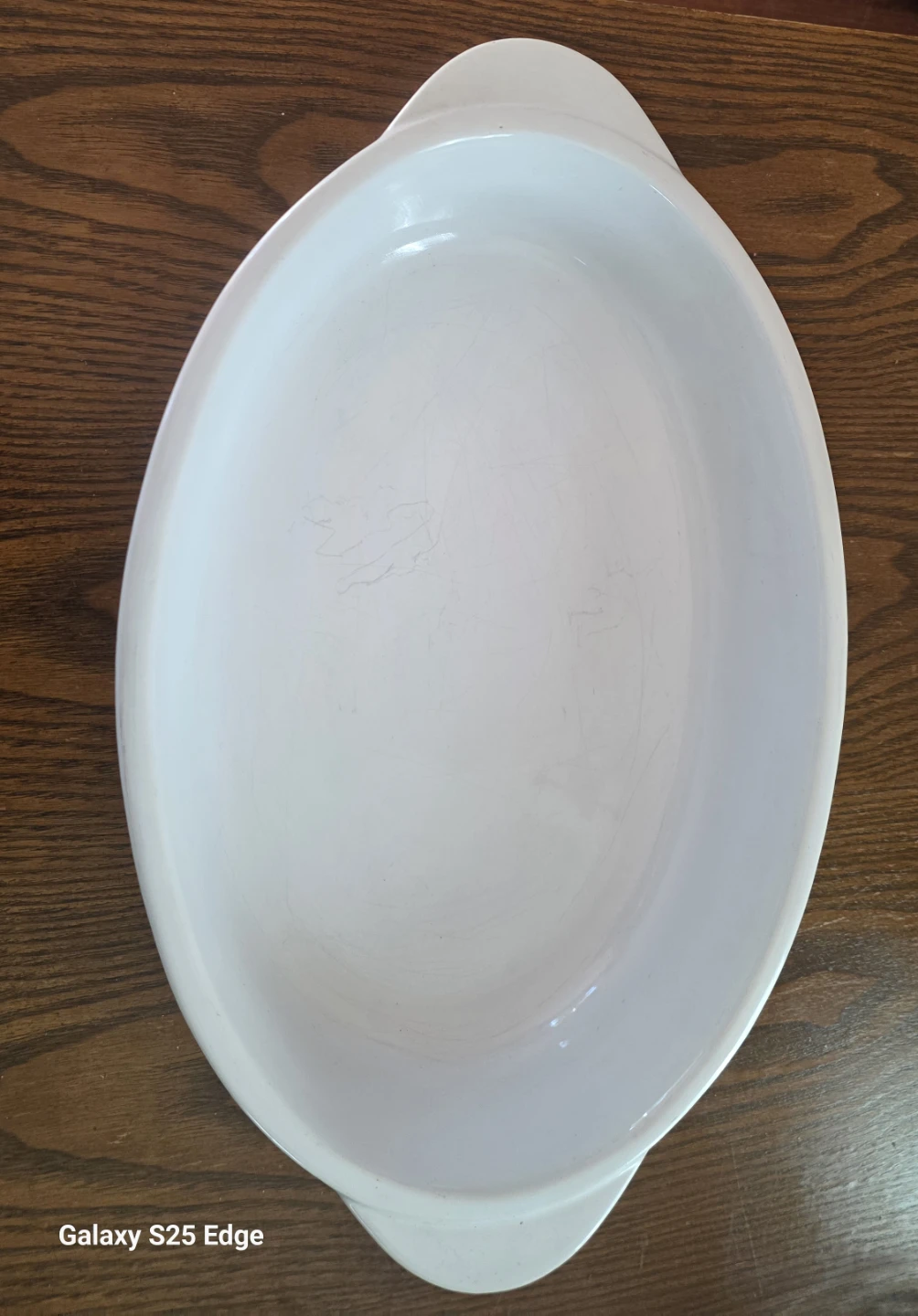 White Oval Stoneware Baking Dish