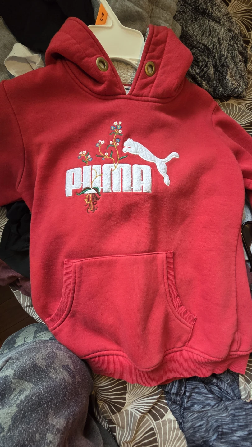 Puma Red Sherpa-Lined Hoodie