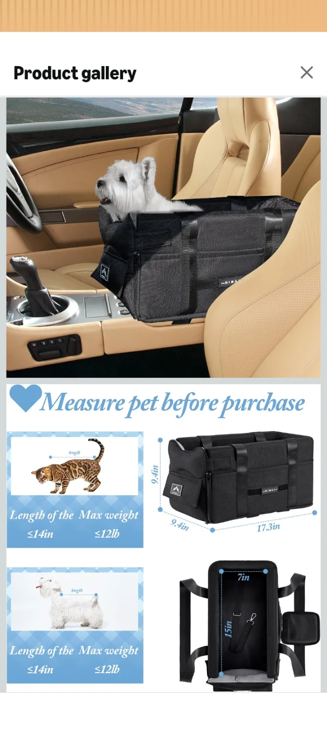 Himal Pet Car Seat Booster 🏈 - photo 4