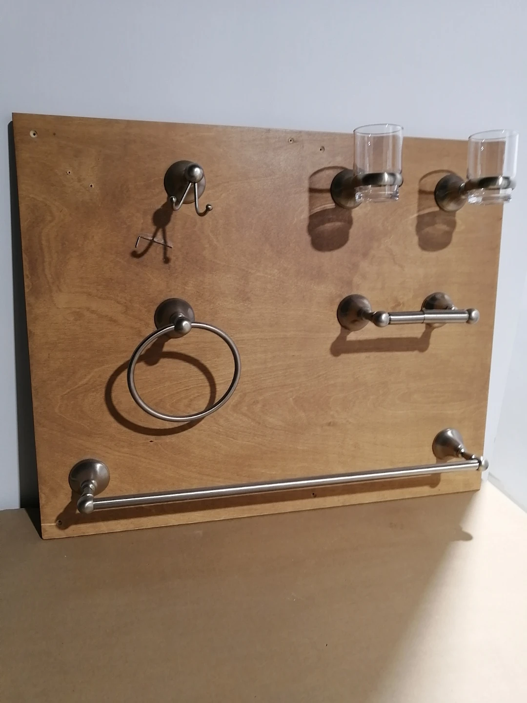 Brushed Nickel Bathroom Accessory Set - photo 3