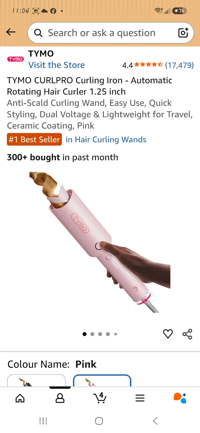 CURLPRO Automatic Rotating Hair Curler - 1.25 inch