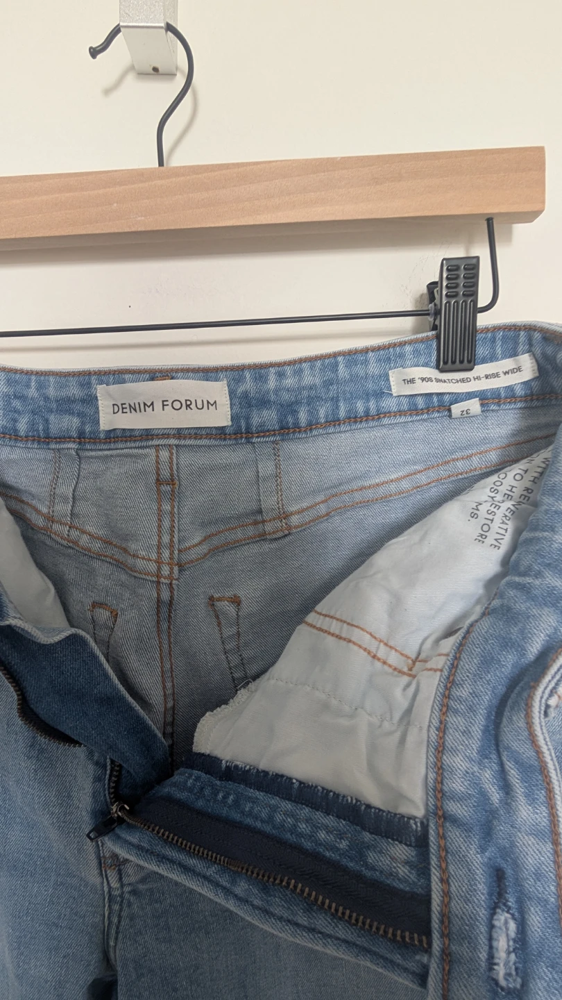 Denim Forum The '90s Snatched Hi-Rise Wide Jeans - photo 4