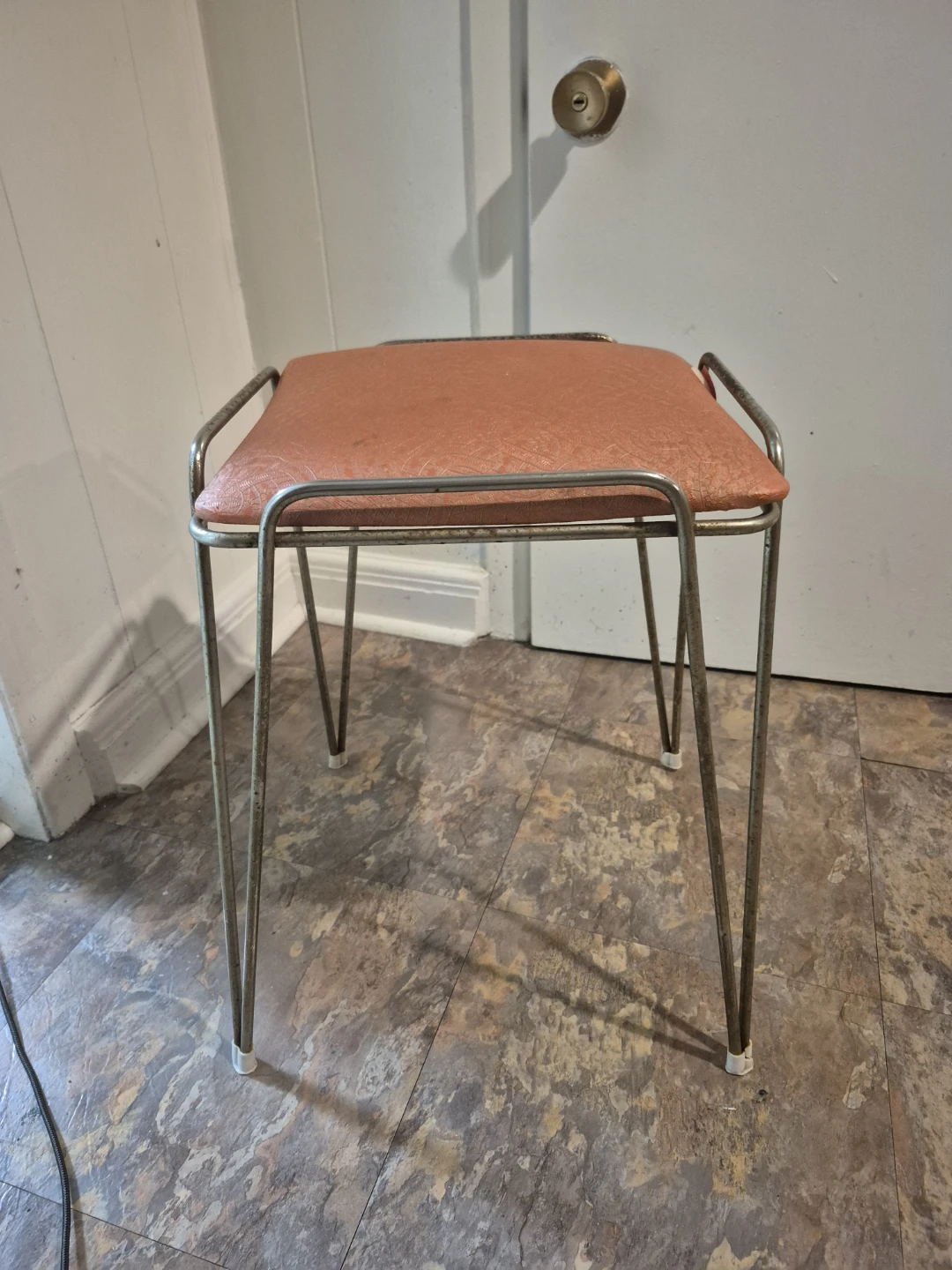 Vintage Mid-Century Modern Metal Stool