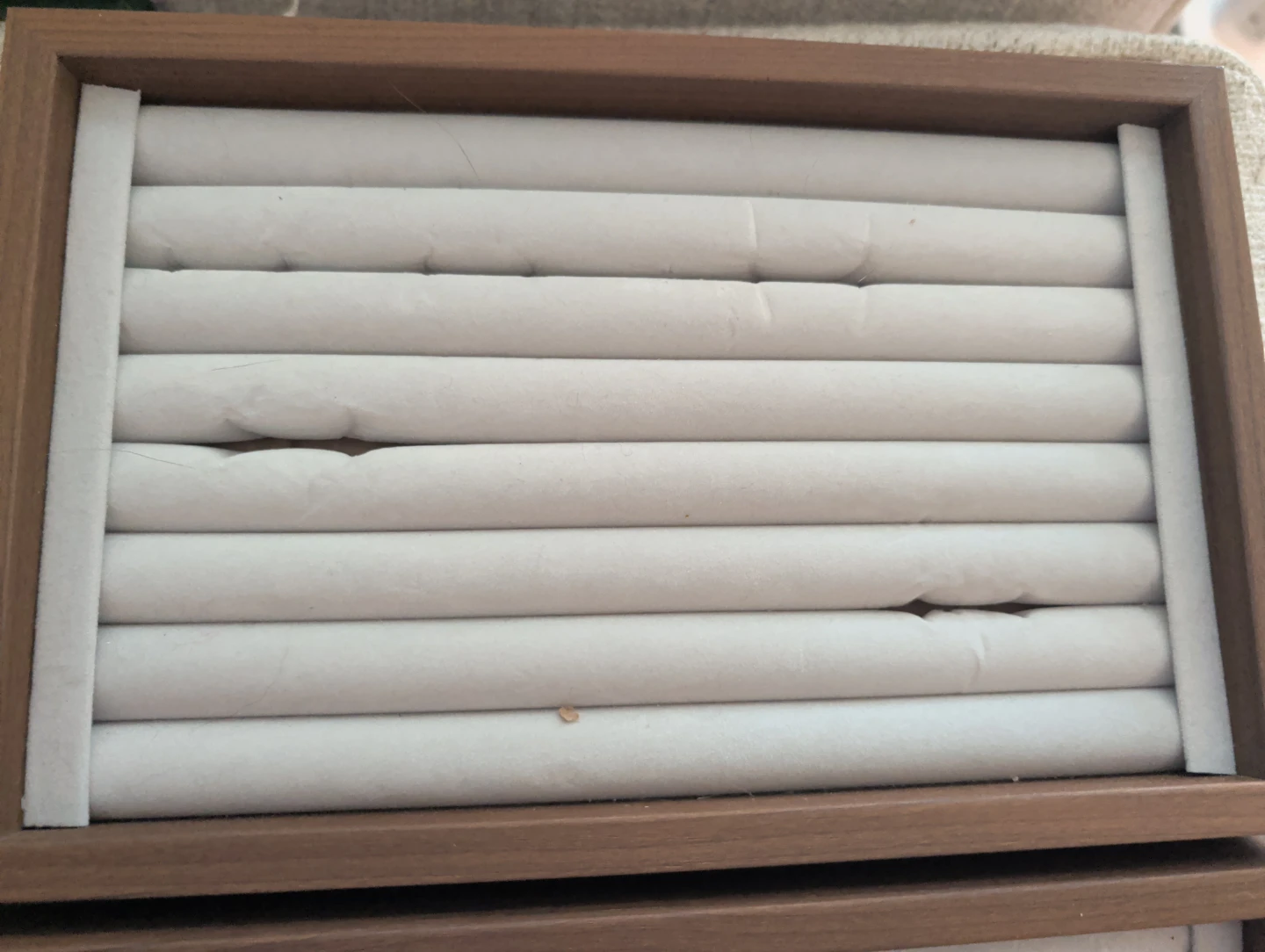 2 Wooden & Velvet Ring Trays - photo 3