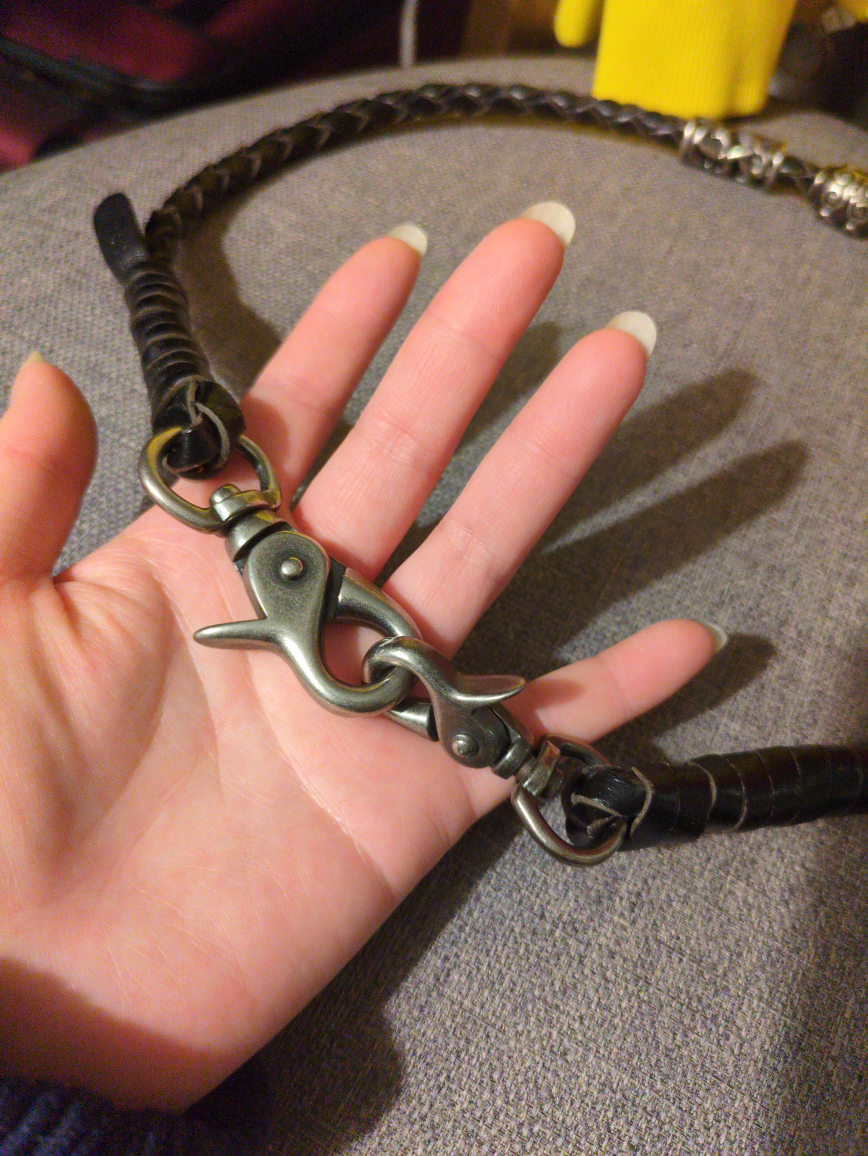 Braided Leather Wallet Chain - photo 2
