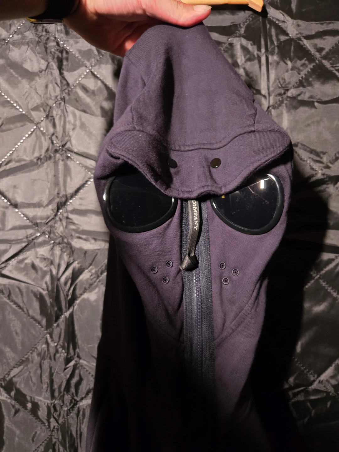 C.P. Company Purple Zip-Up Hoodie with Goggles - photo 4