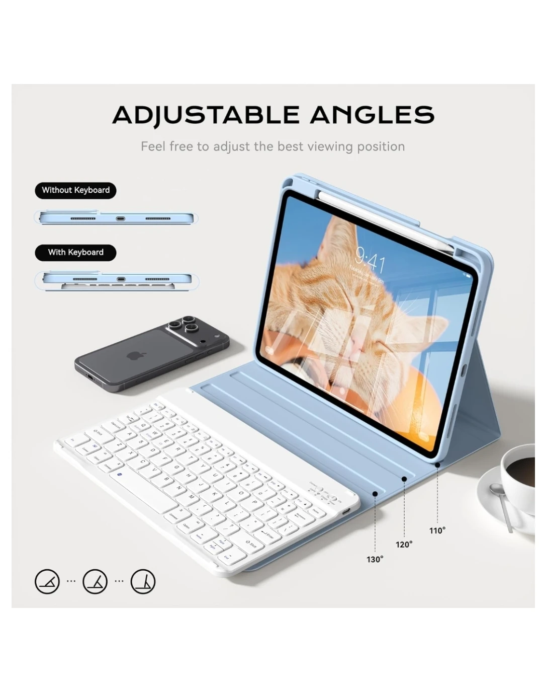 Wireless Keyboard case iPad A16 iPad 10th - photo 5