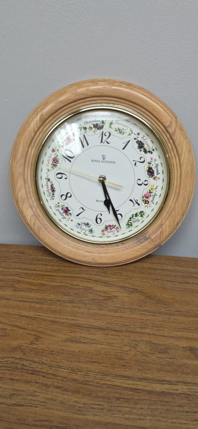 Royal Doulton Bulova Wall Clock