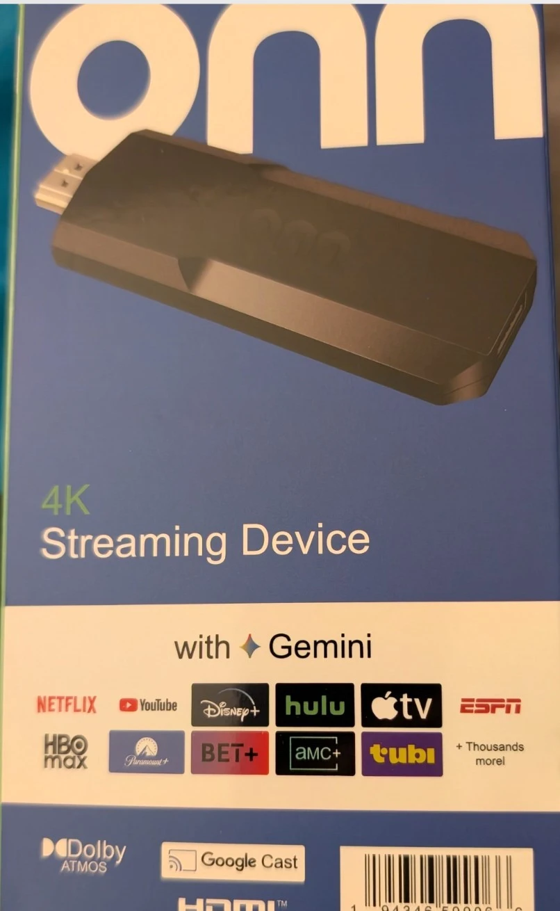 onn 4K Streaming Device with Gemini 8gbRam 128gbStoreage
