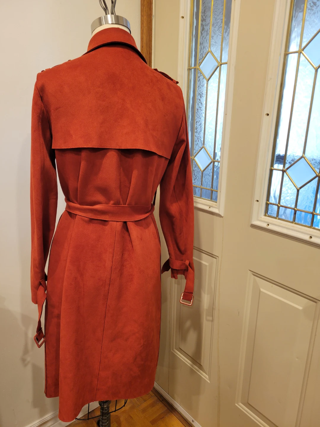 Forever 21 Burnt Orange Suede Trench Coat Size Med - photo 4