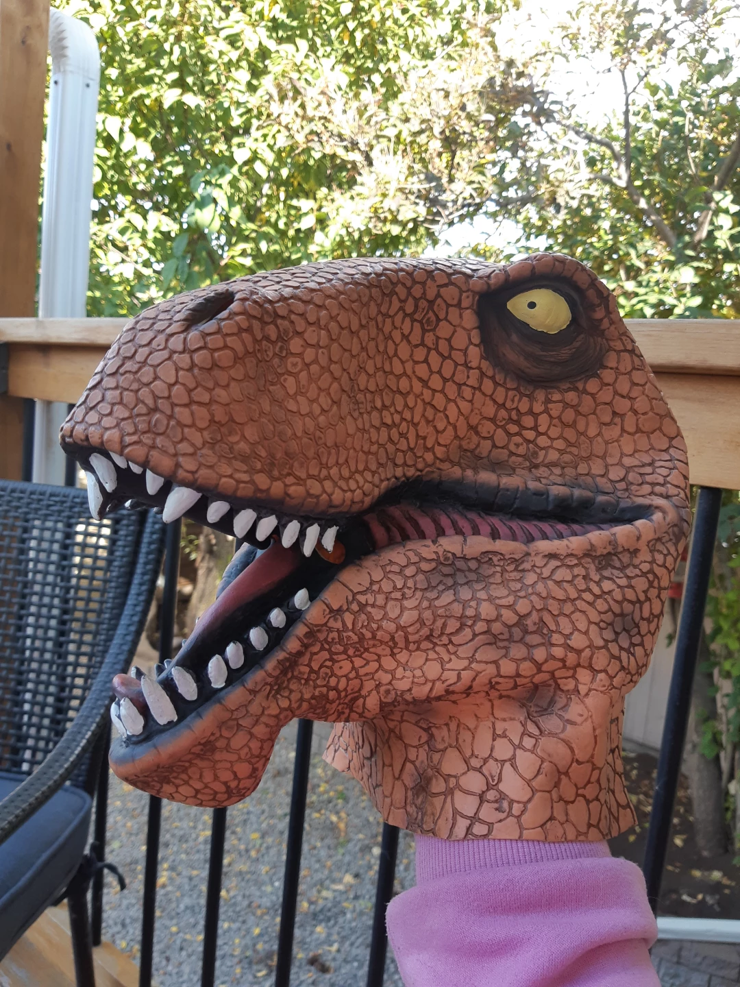 T-Rex Dinosaur Adult Mask Costume Rubber Latex - photo 4