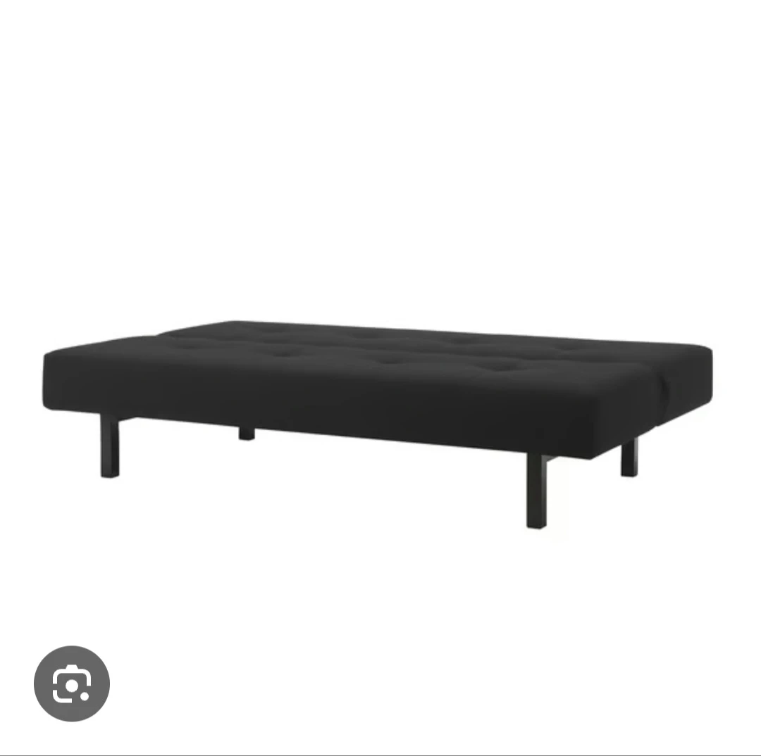 IKEA Black Futon Sofa Bed - photo 2